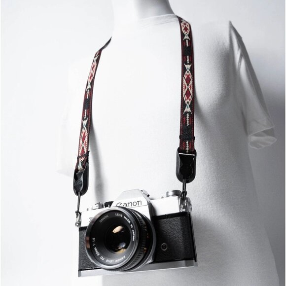 Camera Strap 40" Desert Black & Red Southwest Peak Design Anchors Handcrafted - Picture 2 of 11